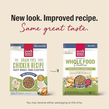 The Honest Kitchen Whole Food Clusters Small Breed Grain Free Chicken Dry Dog Food, 4 lb Bag