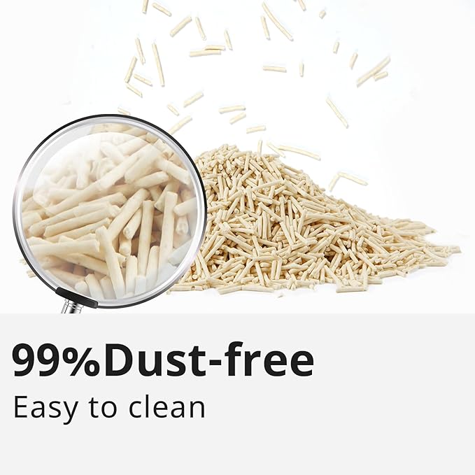 Tofu Cat Litter 22.4LB(5.6LB*4 Bags) Fast Clumping, Dust-Free,100% Natural Raw MaterNials, Clumping,Flushable,Ultra Absorbent and Fast Drying,Solubility in Water,Really,Less Scattering