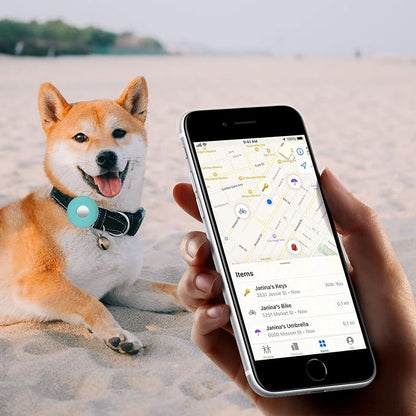 for Airtag Holder for Dog Collar, Cibaabo Silicone Air Tag Case Cover Compatible with Apple Airtags for 0.8-1.2inch Cat Pet Collar Harness Loop | for 0.8-1.2inch Pet Collar | doesn't dangle | Compact | Easy Installation | Compatible with Apple Airtags