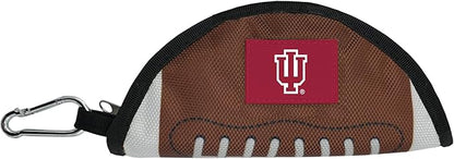 Pets First NCAA Indiana Hoosiers Collapsible Dog Travel Bowl, Food and Water Bowl for Dogs & Cats. Lightweight Leak-Proof Pet Bowl for Travel with Football Field & Pebble-Grain Design