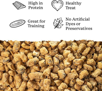 Dr. Harvey's Wild Alaskan Salmon Bites - Freeze Dried Dog Training Treats with Salmon Meat for Dogs - 7 Ounces