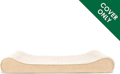 Furhaven Replacement Dog Bed Cover Ultra Plush Faux Fur & Suede Contour Luxe Lounger, Machine Washable - Cream, Jumbo (X-Large)