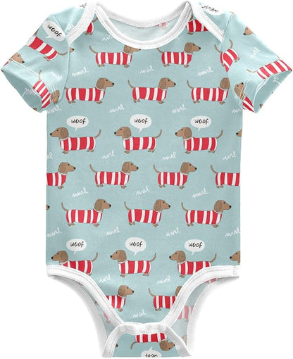 Bright Emotions Raccoons Baby Short Sleeve Bodysuits Romper Unisex Infant Outfit Wrapping Clothes for Boy Girl kids 3M