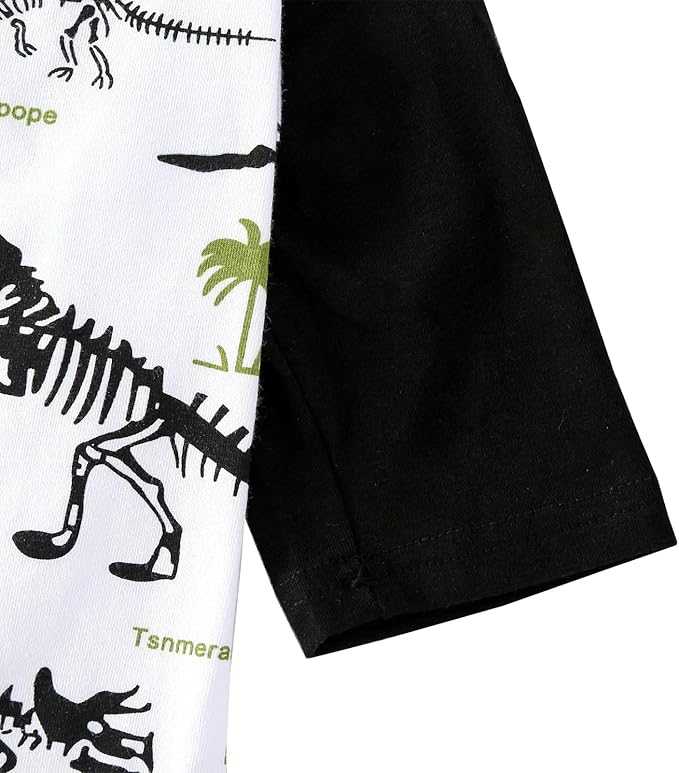 Dog Dinosaur T Shirts Black Long Sleeve White Shirt Pajamas Pets Soft Cotton Apparel Clothes for Extra Large Dogs, 2XL