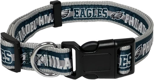 Pets First NFL Philadelphia Eagles Licensed PET COLLAR, Medium - Heavy-Duty, Strong, and Durable Dog Collar. Available in 31 Football Teams and 4 Sizes