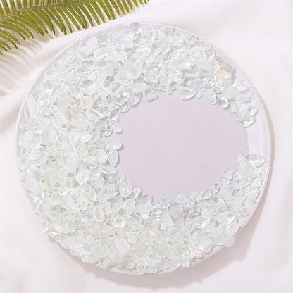 Clear Quartz Healing Crystal Chips Bulk Gemstones Sets Tumbled Crushed Stones Crushed Crystals Natural Rocks for Fountain Rocks Decoration Reiki Energy Balancing Meditation Aquarium Gravel 0.44lb