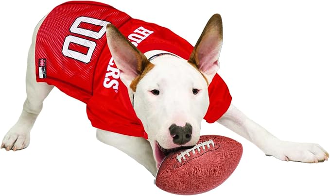 NCAA College Nebraska Huskers Mesh Jersey for Dogs & Cats, Small. Licensed Big Dog Jersey with Your Favorite Football/Basketball College Team (Pack of 3)