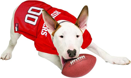 NCAA College Nebraska Huskers Mesh Jersey for Dogs & Cats, Small. Licensed Big Dog Jersey with Your Favorite Football/Basketball College Team (Pack of 3)