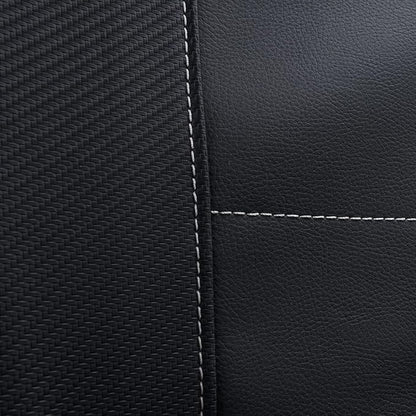 Flying Banner car seat Covers Protects Zebra Printing Faux Leather Carbon Fiber Front Pair Carbon Fibre