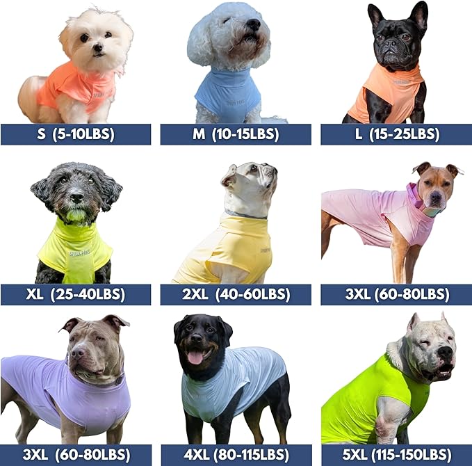 Spark Paws Sunblock Dog T-Shirt, SPF30 Protection, Lightweight Breathable Quick Dry for Dogs with Sensitive Skin - Blue & Mint (Set of 2) - 3XL