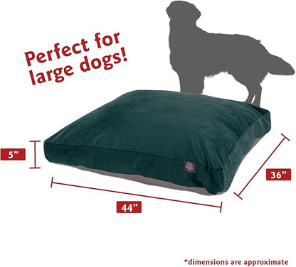 Majestic Pet Shredded Memory Foam Dog Bed Large with Removable Washable Cover – Rectangle Orthopedic Dog Bed–Durable Dog Crate Bed-Flat Dog Bed for Senior Dogs - (44x36) L - Villa - Marine