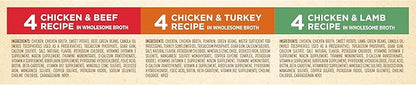 Nature's Recipe Grain Free Wet Dog Food Variety Pack, Chicken Recipes with Beef, Turkey & Lamb in Savory Broth, 2.75 oz. Cups (Pack of 48)