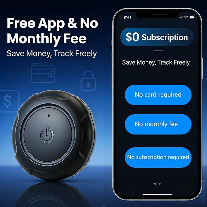 GPS Tracker for Vehicles,Car Portable Magnetic GPS Tracking Device-GF20 | Full Global Coverage Location Tracker for Car,kids,dogs,Trucks/Person. Real Time No Subscription Required/No Monthly Fee