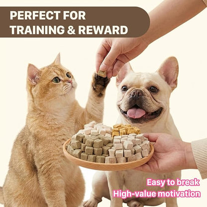 Freeze Dried Dog & Cat Treats – Single Ingredient Salmon, High Protein Training Treats & Food Topper, 3.5 oz