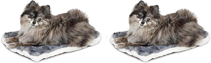MidWest Homes For Pets Reversible Pet Bed; Machine Washable; Great for Toy Dog Breeds; Spotted Gray; 18"; 40218-FVGYS (Pack of 2)