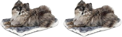 MidWest Homes For Pets Reversible Pet Bed; Machine Washable; Great for Toy Dog Breeds; Spotted Gray; 18"; 40218-FVGYS (Pack of 2)