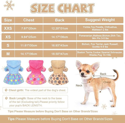 Dog Hoodie Sweater Winter Dog Clothes for Small Dogs Boy Girl Pet Sweater Dress for Dogs Cold Weather Coats Fall Puppy Sweatshirt Chihuahua Yorkie Cat Sweater Costumes