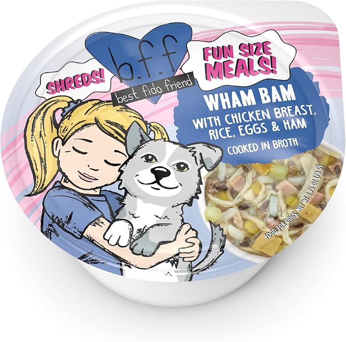Weruva Best Fido Friend Fun Size Meals for Dogs, Wham Bam, 2.75oz Cup, Pack of 12