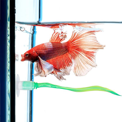 WILLBOND 2 Pcs Green Silicone Betta Fish Bed Leaf Hammock Betta Fish Tank Accessories Decorations for Aquarium Ornaments, Practical Resting Spot, Comfortable and Safe