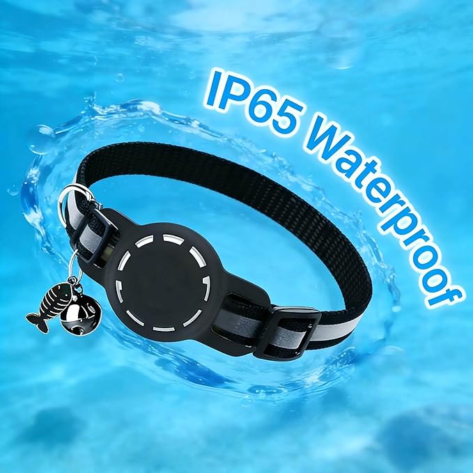 Pet Tracker,GPS Collar for Cats (iOS Only) Smart tag,Waterproof Compatible with Apple Find My,No Monthly Fee,Advanced Tracking Solution Smart Collar for Pet Safety Ideal Small Large Cats