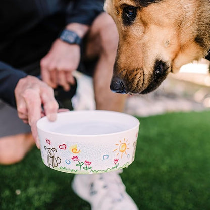 Loving Pets Dolce Moderno Dog Bowl – Modern Melamine Dog Food Bowl & Dog Water Bowl – Durable, Non-Slip Pet Dish for Small & Medium Dogs – Dishwasher Safe Dog Bowl (Large, 47 oz)