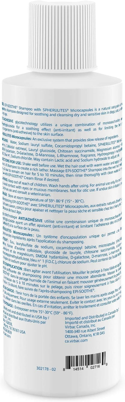Virbac EPI-SOOTHE® Shampoo For Dogs, Cats & Horses (16 oz) - For Dry and Sensitive Skin