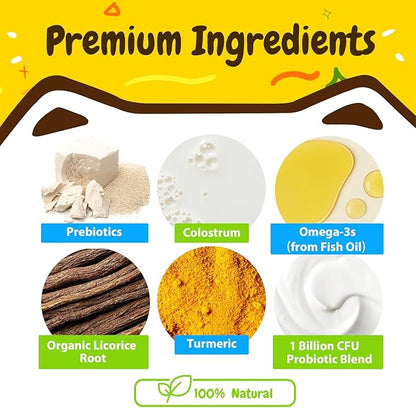 PENPEN Dog Allergy Relief Chews, Dog Itching Skin Relief, Omega 3 for Dogs Itch Supplement, Relieve Seasonal Allergy, Provide Immune Support (Peanut Butter Chews, 50ct)