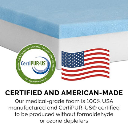 Furhaven Cooling Gel Dog Bed for Medium/Small Dogs w/ Removable Bolsters & Washable Cover, For Dogs Up to 35 lbs - Pinsonic Quilted Paw L Shaped Chaise - Bluestone, Medium