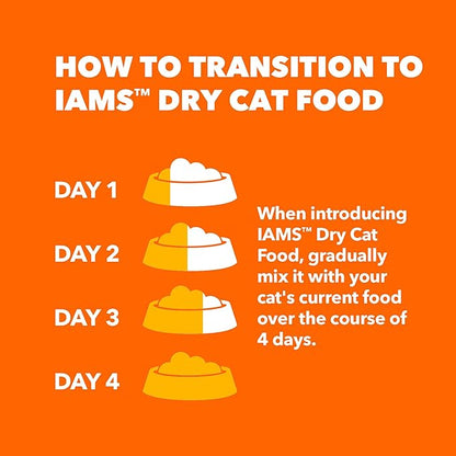 IAMS Proactive Health Senior Dry Cat Food Cat Food Dry Chicken Recipe, Real Chicken in Every Bite, 16 lb. Bag