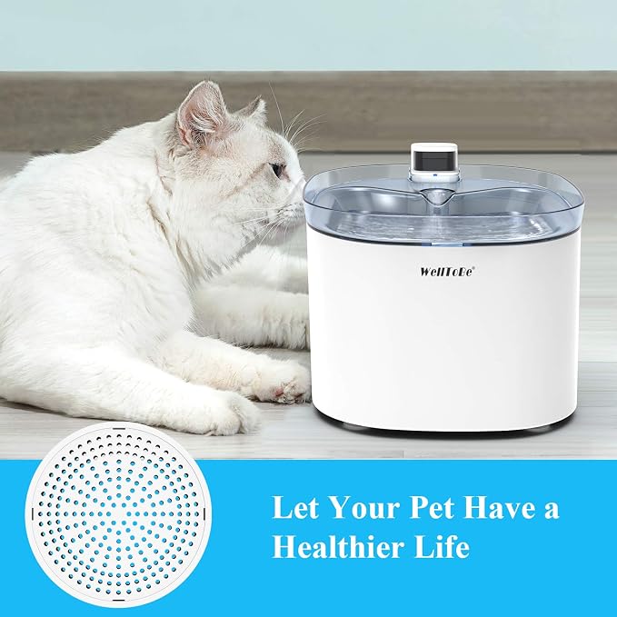 Cat Water Fountain Filter, Multiple Filtration Pet Water Fountain Replacement Filter, 6 Packs of Cotton Activated Carbon Cat Fountain Filter(Filter 6 Pack).