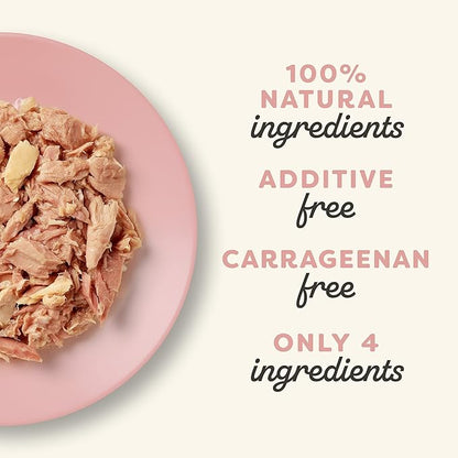 Applaws Natural Wet Cat Food in Broth, Limited and Natural Ingredients, High Protein with No Artificial Additives, Tuna Fillet & Salmon in Broth (10 x 2.12 oz Easy-Open Cups)