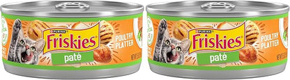 Friskies Purina Wet Cat Food Pate, Poultry Platter - (Pack of 48) 5.5 oz. Cans