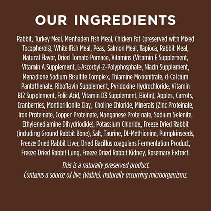 Instinct Original Dry Cat Food, Raw Coated Kibble, High Protein, Grain Free Recipe - Real Rabbit, 10 lb. Bag