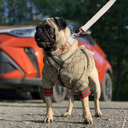 Dog Hoodie Luxury Winter Small Dog Jacket Clothes Classic Designer French Bulldog Teddy Pug Puppy Clothes(XXL)