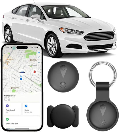 Nilone Undetectable GPS Tracker for Vehicles - Real-Time Tracking Device | No Monthly Fee/No SIM Card, Works with iOS Find My | Mini Hidden Magnetic GPS Locator, Ultra-Slim, IP68 Waterproof, Reliable