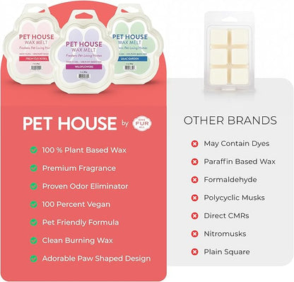 Pet House Scented Wax Melts Long-Lasting, Pet-Friendly Plant Based, Wax Melts for Home, Vanilla Creme Brulee 3 OZ Each, 2 Pack
