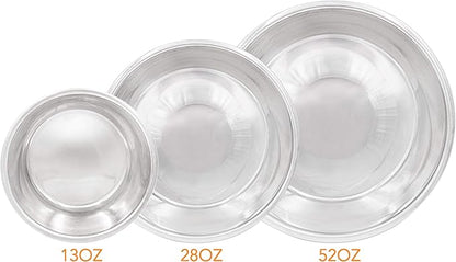 Food Bowl & Water Bowl for Dogs & Cats | Designer Series: Paw Print Detail, Stainless Steel & Black, 28 oz (FPP-Black M)