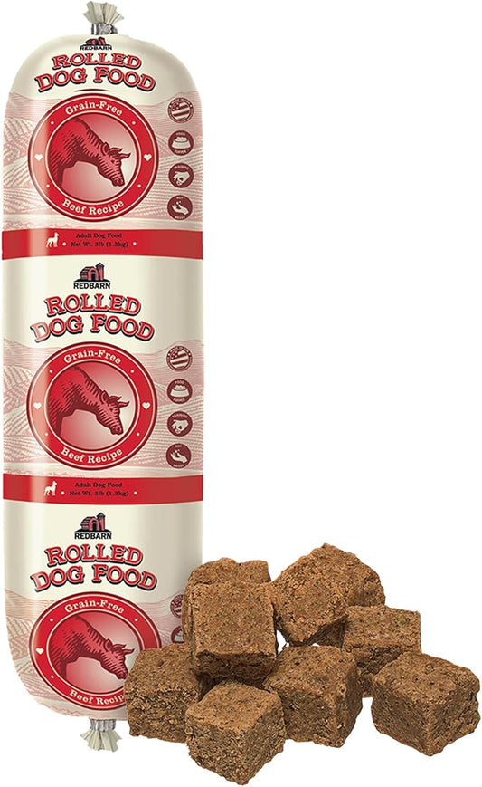 Redbarn Pet Products Grain Free Dog Food Roll - Beef, 3lb, Pack of 10