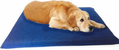 Luxurious Comfort Solid Pad Memory Foam Pet Dog Bed with Inner Waterproof Case and External Cover for Medium and Large Dogs + Free 2nd Cover (Complete Bed - 45"x27"x3", Denim - Blue)