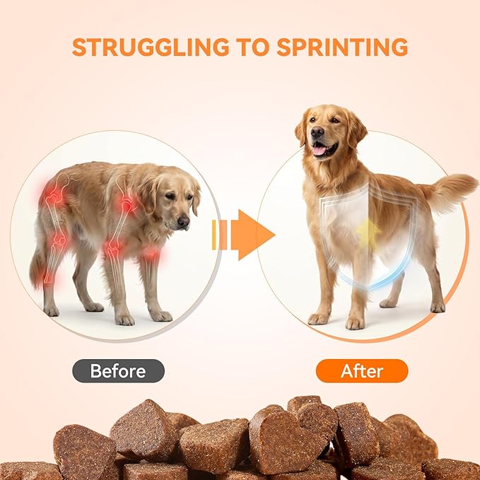 PUAINTA Hip & Joint Soft Chews for Dogs & Cats – Glucosamine, Chondroitin, Collagen & MSM for Joint Support, Mobility & Flexibility, Senior & Small/Medium Breeds, Chicken Flavor (90 Count)