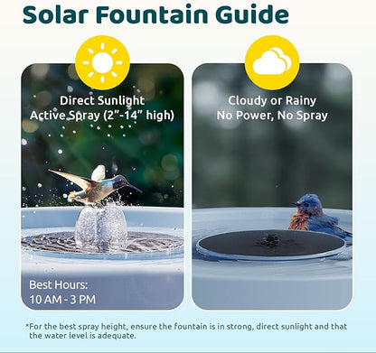 Birdfy Smart Bird Bath with Camera Solar Powered & Fountain, Dual-Lens Camera for Wildbird Watching, Auto Capture Bird Videos & Motion Detection - AI by Subscription (Blue)