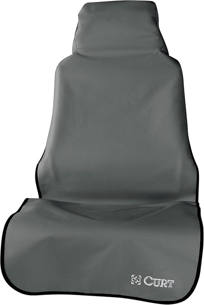 CURT 18500 Seat Defender 58-Inch x 23-Inch Grey Waterproof Universal Bucket Car Seat Cover Protector