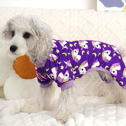 XPUDAC Dog Pajamas for Small Medium Dogs, Strechy Soft Dog Clothes for Dogs Girl Boy Pet Jumpsuit, Cat Onesie-L