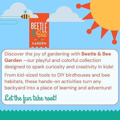 Toysmith Kids Gardening & Beach Bucket – 5″ Metal Pail with Grippable Handle | Assorted Bee & Beetle Colors | Durable Steel for Outdoor Play - 1 Count
