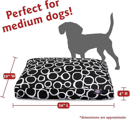 Majestic Pet Fusion Yellow Medium Rectangle Pet Bed, Black