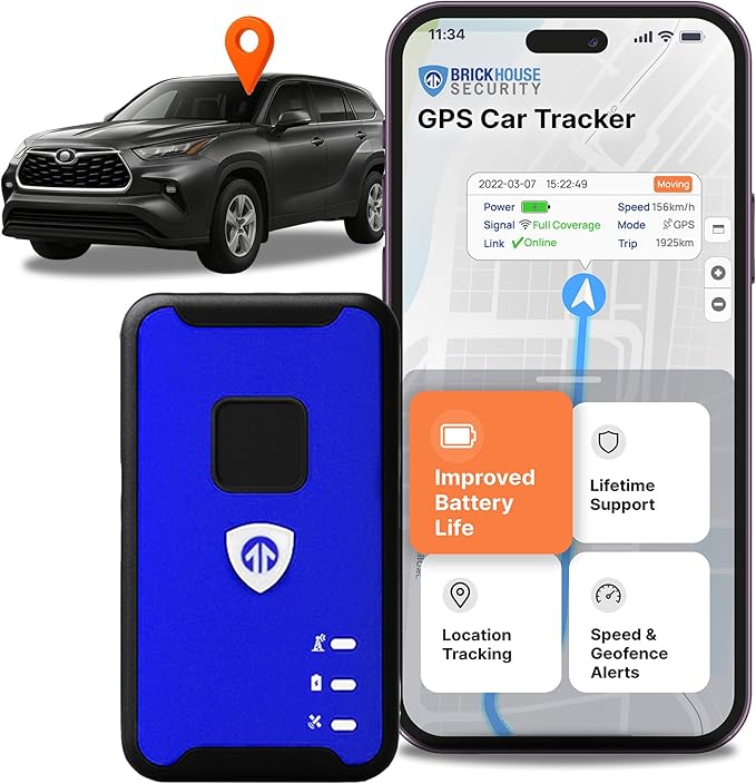 Brickhouse Security Spark Nano 7 GPS Tracker for Vehicles - Covert Car Tracker Device and Fleet GPS Tracker - GPS Tracking Device with App and 4G LTE Coverage in North America - Subscription Required