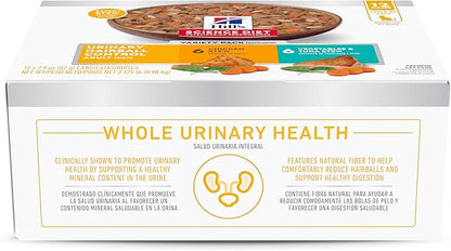 Hill's Science Diet Adult Urinary & Hairball Control Wet Cat Food Variety Pack, Chicken Stew, Vegetables & Tuna Stew, 2.9 oz. Cans, 12-Pack