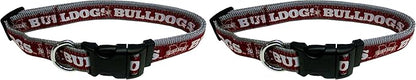 Pets First Collegiate Pet Accessories, Dog Collar, Mississippi State Bulldogs, Medium (Pack of 2)