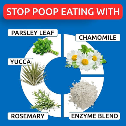 BARK&SPARK No Poo Chews for Dogs - Coprophagia & Stool Eating Deterrent with Probiotics, Digestive Enzymes & Breath Aid Support - Stop Dog Poop Eating