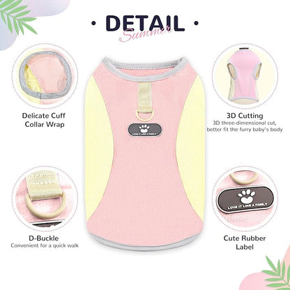 Dog Cooling Vest with D-Ring Dog Tshirt Sun Protection Small Puppy Clothes for Girls Boys Stretchy Shirts for Dogs Lightweight Breathable Shirt French Bulldog Frenchie Dachshund Clothes